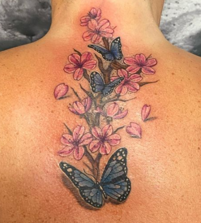 67 Refreshing Cherry Blossom Tattoos Ideas And Design For Beautiful Back - Psycho Tats
